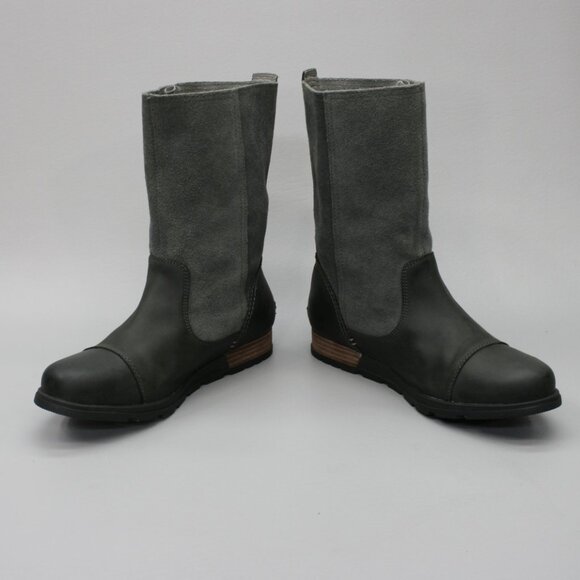 Sorel Ladies 10.5 Major Pull-on 2-Buckle Gray Leather Suede Boots - NL2166-028 - Picture 12 of 12